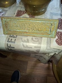 Antique Brass or Bronze Door Letterbox a classic architectural hardware piece