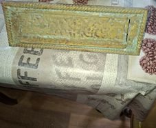 Antique Brass or Bronze Door Letterbox a classic architectural hardware piece