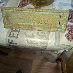 Antique Brass or Bronze Door Letterbox a classic architectural hardware piece