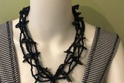 Black beaded necklace