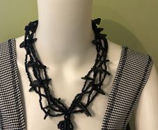 Black beaded necklace