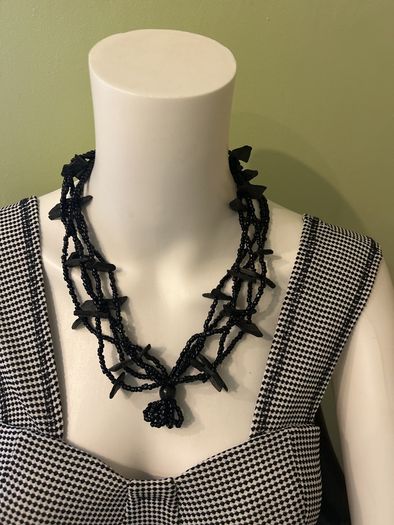 Black beaded necklace
