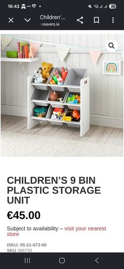 Storage shelving kids