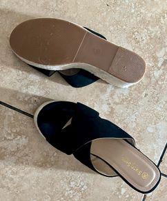 womens wedge sandals never worn
