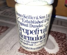Beautiful Old Milk Glass Jar James Keiller and Son Dundee Grapefruit Marmalade with Original Lid, Postage Available or Collection
