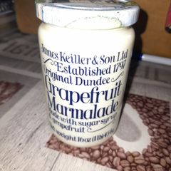 Beautiful Old Milk Glass Jar James Keiller and Son Dundee Grapefruit Marmalade with Original Lid, Postage Available or Collection
