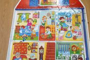 Large jigsaw of house, teaching opposites and vocabulary