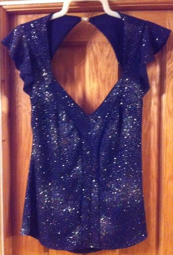 Dressy Black Sparkle Top for Night out or Special occasion