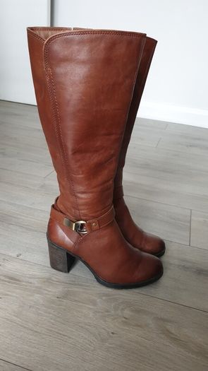 Moda In Pelle Leather Knee High Boots Size Uk 3 ( Eu 35)