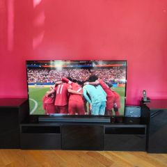65" Toshiba 4K TV + LG Soundbar + Stand & Cabinets