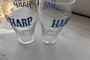 vintage Harp glasses x2