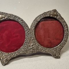 edwardian double picture frame silver JC Vickery