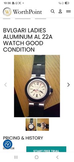 Bvlgari AL22A Aluminium Ladies Wristwatch Quartz