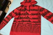 marcus red black large medium hoodie