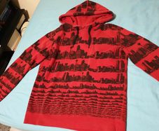 marcus red black large medium hoodie