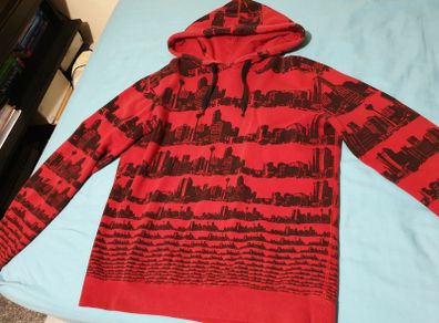 marcus red black large medium hoodie