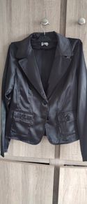 Satin look black blazer size 6 8 10 12 14