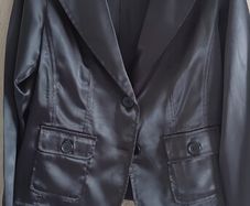 Satin look black blazer size 6 8 10 12 14