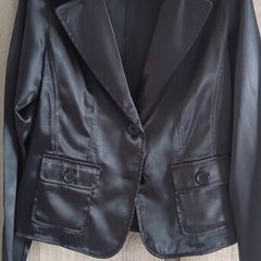 Satin look black blazer size 6 8 10 12 14