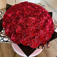 Huge Red Luxury Satin Florals Bouquet