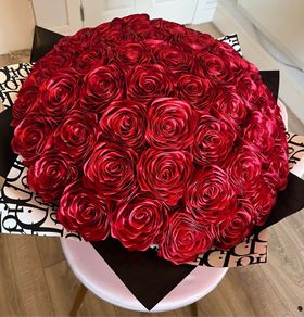 Huge Red Luxury Satin Florals Bouquet