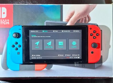Nintendo Switch with Box - (Modded)