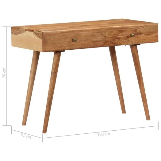 Desk 100x51x76 cm Solid Acacia Wood