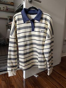 Women Top Striped Polo Size M (I Saw It First)