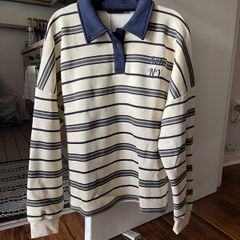 Women Top Striped Polo Size M (I Saw It First)