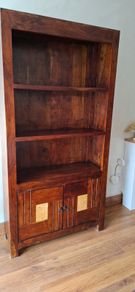 mango wood bookcase