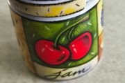 MSC Joie De Vivre Confiture Fruit Jam Jar Ceramic Canister with Lid &amp; Spoon