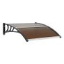Window Door Awning Canopy 40" x 40", UPF 50+ Polycarbonate Entry Door Outdoor Window Awning Exterior, Front Door Overhang Awning for Sun Shutter, UV, Rain, Snow Protection, Hollow Sheet Image 3