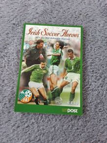 Irish Soccer Heroes self adhesive stamp booklet