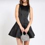 Black Pleat mini dress, size 12 Image 2