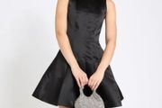 Black Pleat mini dress, size 12