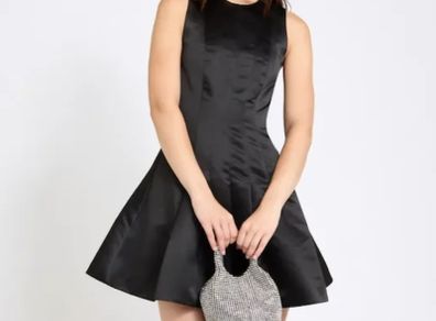 Black Pleat mini dress, size 12