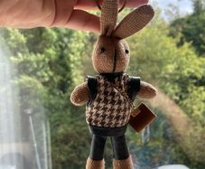 Stylish bunny keychain