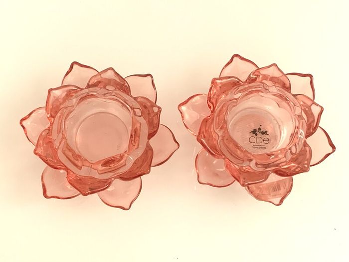 Carolyn Donnelly Pink Lotus Tea Light Holders