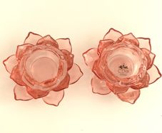 Carolyn Donnelly Pink Lotus Tea Light Holders