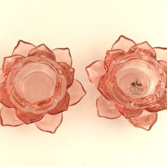 Carolyn Donnelly Pink Lotus Tea Light Holders