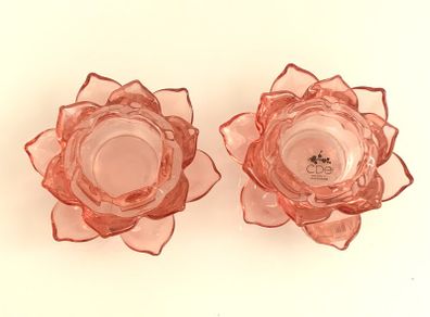 Carolyn Donnelly Pink Lotus Tea Light Holders