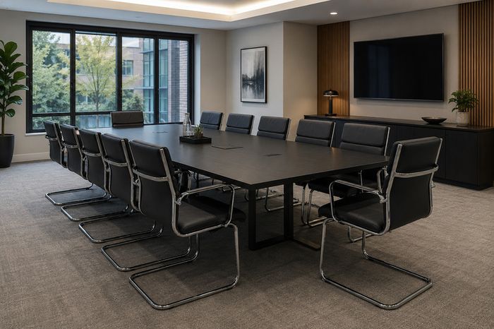 12 Genuine Milani Italian Conference Boardroom Chairs As New Condition