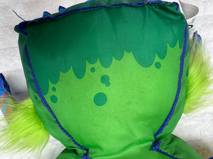 Little Tikes green monster plush approx. 27 cm. Dirty Used Please see photos