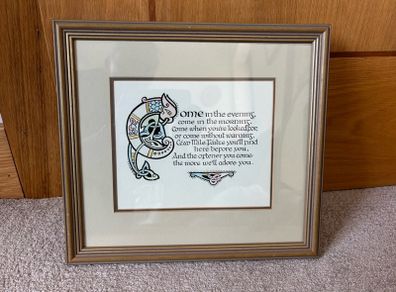 Vintage Framed Irish Welcoming Prayer Print