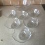Vintage Set 7 Lotus Clear Glass Bowls Image 4