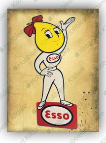 Esso oil drop girl Classic car garage metal tin metal sign