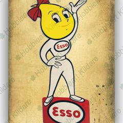Esso oil drop girl Classic car garage metal tin metal sign
