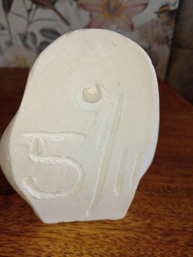 Vintage Hand Cast Chalk Ware Mary & Child.