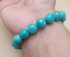 Natural Amazonite Gemstone Bracelet Aqua Green Gemstone Beads (11mm)