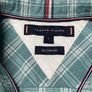 Tommy Hilfiger 80's 2 Ply Mens Green Check Long Sleeve Shirt Size Small Image 5